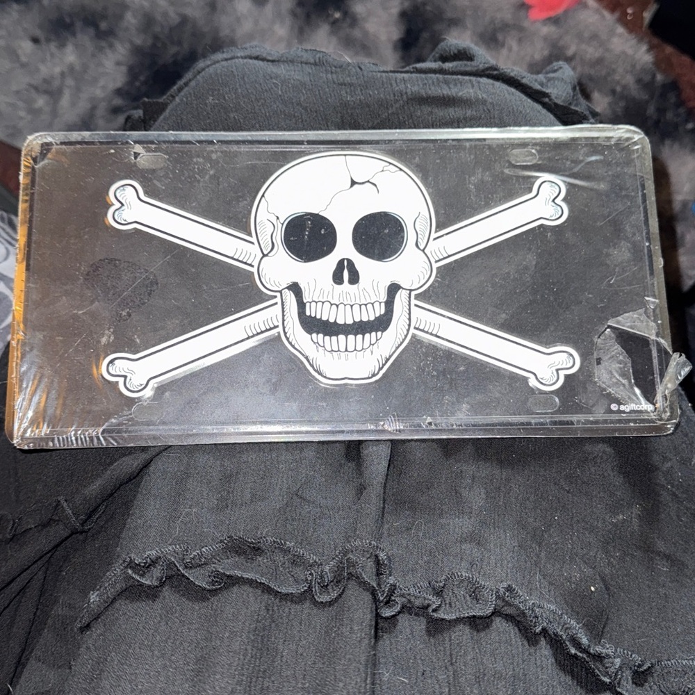 Skull & Crossbones License Plate (New)